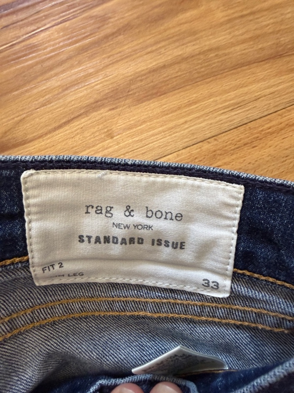 rag & bone Men’s Dark Blue Slim Straight Jeans